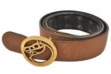 Authentic HERMES Leather Belt Size 85cm 33.5" Brown Black 8157K