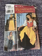 Simplicity 5582 Renaissance Costume Sewing Pattern Size 4-10, Uncut