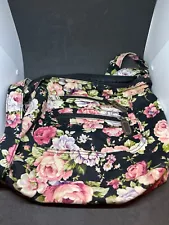 black floral cross body purse with zippered closures 1334x