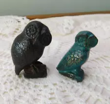 Owl Owls Miniature Collectable Bronze Figurines