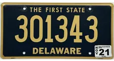 *99 CENT SALE* 2021 Delaware License Plate #301343 No Reserve