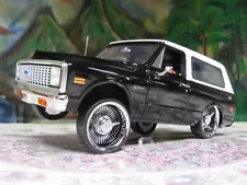 New Listing1/18 ACME 72 BLACK CHEVY BLAZER LOWRIDER/DONK ONE-OF-A-KIND CUSTOM WITH TUNES