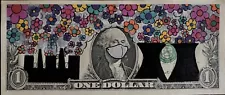 Original Dollar Bill Art Banksy Pollution Homage Signed & 1/1 By Cakes