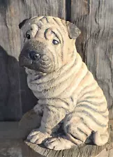 SHAR PEI DOG MOLD Latex Fiberglass Backing for Concrete Plaster Statue