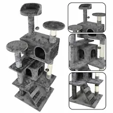 54" Cat Tree Tower Multi-Level Cat Condo with Scratching Post Kittens Activity