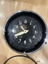 Vintage 12" GLO-DIAL Clock Corporation (No Glass Or Neon) Clock Works For Parts