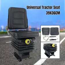 39X36cm Universal Tractor Seat f/Dumper Forklift Mower Digger w/Suspension Base