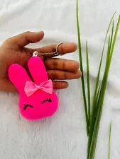 Cut bunny keychain high quality soft toy hand made in sri lanka unique gift