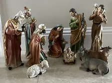 10 PC LARGE Nativity Set