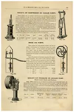 1895 PAPER AD Gould's Hydraulic Water Supply Rams Vacuum Pump Brass