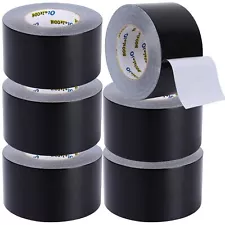 6 Pack 3 in Duct Tape Black Heavy Duty 330 Yards x 3 Inch - Strong, Flexible,...