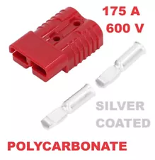 FORKLIFT BATTERY CABLE QUICK CONNECTOR SB175A RED 2 TIPS 1/0 REPLACES 6329G1