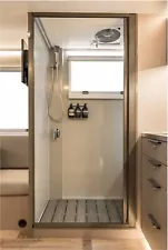 Campervan / RV Retractable ROLdour Shower Door CUSTOM MADE TO SIZE Tambour Alt