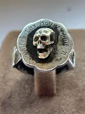 Antique 'Memento Mori' Silver Doctor's 1748 Skull Ring