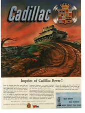 1945 Cadillac V8 engines M-24 Chaffee Light Tank on German battlefield WWII Ad 1