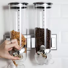 Dry Food Dispenser, Wall Mount Dual Control Food Storage Coffee Bean Dispenser