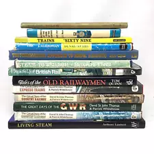 Steam Train & Old Railway Vintage Book Bundle History Gauge Job Lot 13 Books