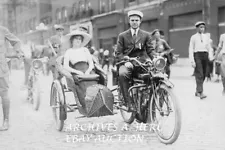 Indian motorcycle with sidecar 1912 Federation of American Motorcyclists photo