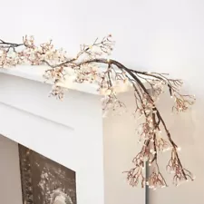 Baby's Breath Lighted Garland with Timer - Battery Operated