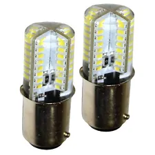 2-Pack HQRP 110V BA15d Base 64 LEDs Light Bulb for Pfaff Series Sewing Machines