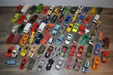 VINTAGE HOTWHEELS LOT OF 77 CARS TRUCKS CONSTRUCTION POLICE ARMY RACING PICKUP