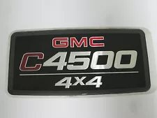 NEW OEM GMC TOPKICK C4500 4x4 EMBLEM BADGE DECAL 7" x 3-1/2"