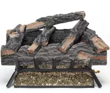 24 in. 55,000 BTU Match Light Mountain Oak Vented Natural Gas Log Set