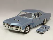 1967 Buick GS 400 GT Hardtop Blue 1:18 Scale with 1:64 Auto World AMM1115