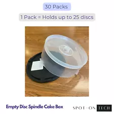 Thirty (30) Empty CD DVD BluRay Storage Cake Box Case with Spindle