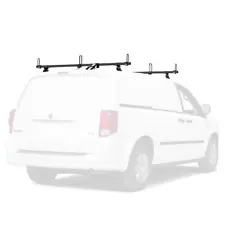 Vantech M2000 2 Bar 60" CB Universal Steel Ladder Rack for Midsize Vehicle Black