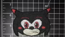 Embroidered sonichu medallion - Blackchu