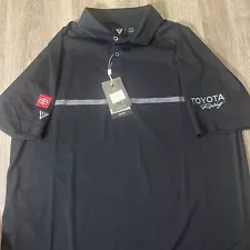 Toyota Racing Polo Stretch Performance Black Gray L Level Wear Golf Light Weight