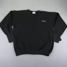 Vintage Handcuffs Sweatshirt Mens XL Black Crewneck Pullover Sweater 90s