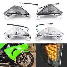 2 Colors Front Turn Signals lens for Kawasaki ZX636/ZX6R 2005-2010 2008 2009 VA (For: 2008 Kawasaki)