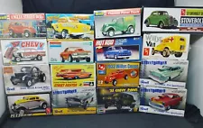 16x Vintage/Modern 1/24, 1/25 Street Rod/Hot Rod Model Car Kits 28626