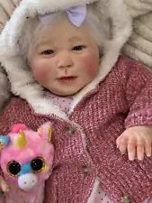 Sweet Reborn Baby GIRL Doll RHIANNON Was Playful Sage 4M Realborn COMPLETED Coa