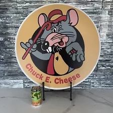 ð NO RESERVE Chuck E Cheese Sign Statue Decor Vintage Man Cave Arcade Pinball