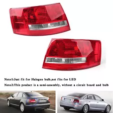 Left+Right Tail Light Cover For Audi A6 S6 06-08 Quattro 4F5945096M Halogen (For: 2008 Audi A6 Quattro)