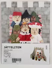 NEW Ikea Jatteliten Finger Puppet Royal Court Set 6 with Castle Stage 