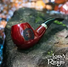 Lord of the Rings HOBBITON Smoking Pipe 5.25" Bent Cherry Hobbit LOTR Gift