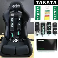 Takata RACE 4 Point Snap-On 3" Racing Seat Belt Harness Camlock Black Colour