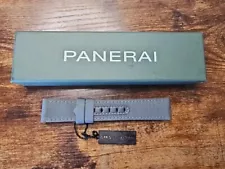 Panerai 22mm XS OEM Blue Canvas & Leather Recycled PET Strap for Tang Buckle