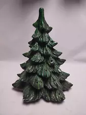 Tree Vintage 1970s 14" Green Ceramic Christmas Tree Tier