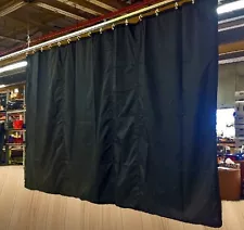 Black Fire/Flame Retardant Stage Curtain/Backdrop/Partition, 11 H x 30 W