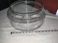 Vintage Large 12" x 7" Diameter Glass Fish Turtle Bowl Terrarium