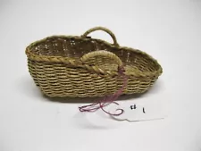 Dollhouse Miniature Artist Moses Basket #1