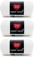 Bundle of 3 Red Heart Super Saver Yarn - Perfect for All Your Crafting Needs!