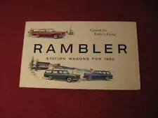 1960 AMC Nash Rambler Station Wagon Sales Brochure Booklet Catalog Old