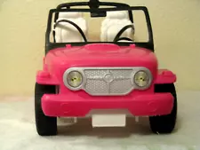 ****GENUINE MATTEL BARBIE JEEP BEACH CRUISER VEHICLE WITH SEAT BELTS (2012)****