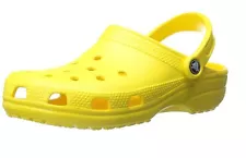 Crocs Unisex-Adult Classic Clogs (Best Sellers), Lemon, 7 Men/9 Women